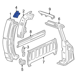 Mazda OE - Left Upper Seat Belt Lap and Shoulder Belt Bracket