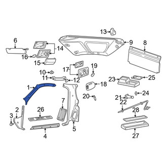 Mazda OE - Left Body A-Pillar Trim Panel