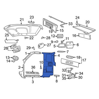 Mazda OE - Left Door Pillar Post Trim Set