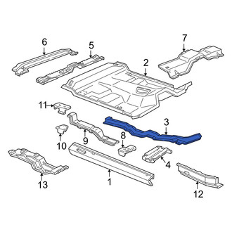 Mazda OE - Left Floor Side Rail