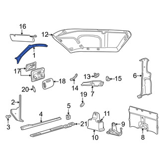 Mazda OE - Left Body A-Pillar Trim Panel