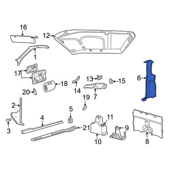 Mazda OE - Left Door Pillar Post Trim Set