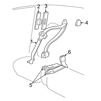 Mazda OE - Restraint Systems - Front Seat Belts (Split Bench Seat)