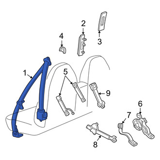 Mazda OE - Front Left Seat Belt Lap and Shoulder Belt