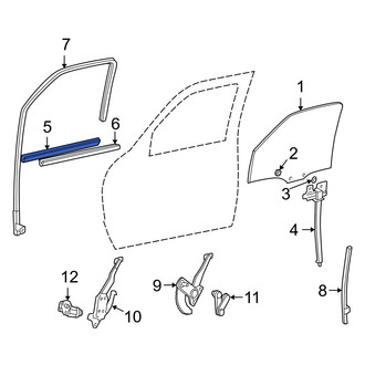 Mazda OE - Front Left Outer Door Window Belt Weatherstrip