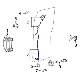 Mazda OE - Rear Right Lower Door Latch Assembly