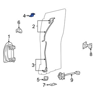 Mazda OE - Rear Left Upper Door Lock Striker Plate