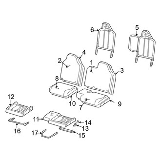 Mazda OE - Seats & Tracks - Front Seat Components (Split Bench Seat, W/O Armrest), (SE Cab Plus)