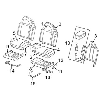 Mazda OE - Seats & Tracks - Front Seat Components (Split Bench Seat, With Armrest)