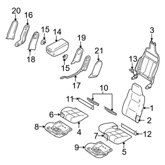 Mazda OE - Seats & Tracks - Front Seat Components (Split Bench Seat)