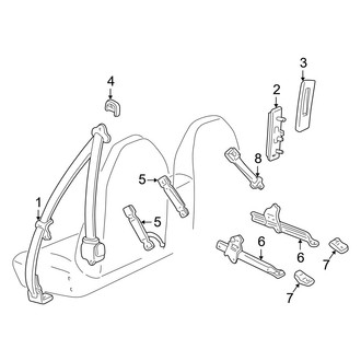 Mazda OE - Restraint Systems - Front Seat Belts (Bucket Seats)