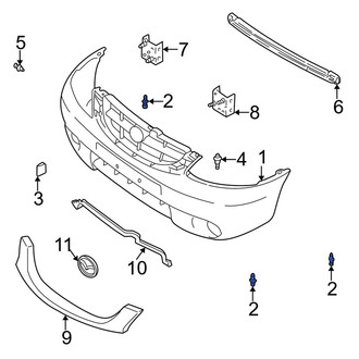 Mazda OE - Front Bumper Cover Retainer