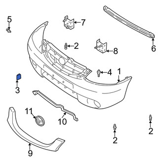 Mazda OE - Rear Bumper Cover Retainer
