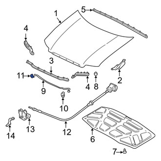 Mazda OE - Hood Prop Rod Clip