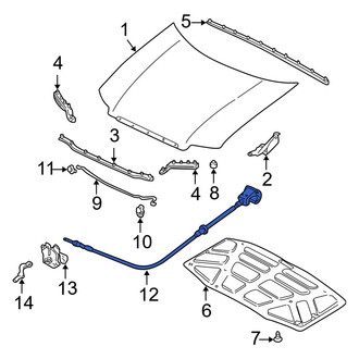 Mazda OE - Front Hood Release Cable