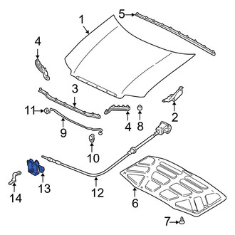 Mazda OE - Front Hood Latch
