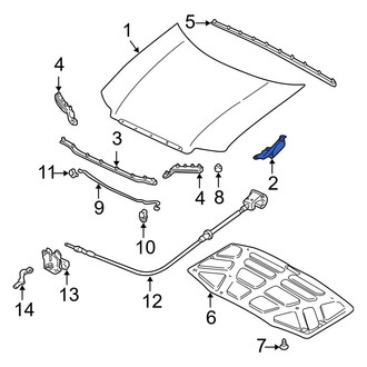 Mazda OE - Front Left Hood Hinge