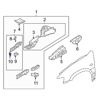 Mazda OE - Left Tow Hook Bracket