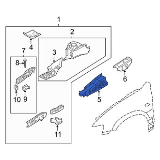 Mazda OE - Front Left Fender Rail