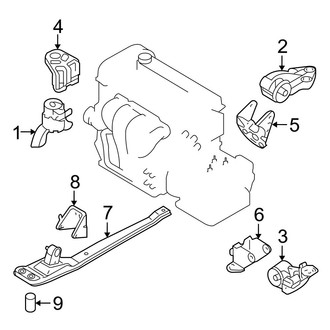 Mazda OE - Engine / Transaxle - Engine & Transmission Mounting (Standard Tr)
