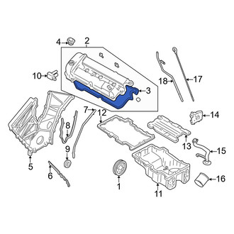 Mazda OE - Left Engine Valve Cover Gasket