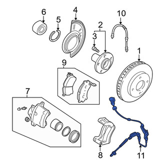 Mazda OE - Front Left ABS Wheel Speed Sensor