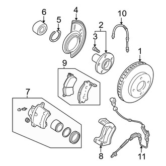 Mazda OE - Front Suspension - Brake Components