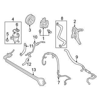 Mazda OE - Steering Gear & Linkage - Pump & Hoses (2.0L)