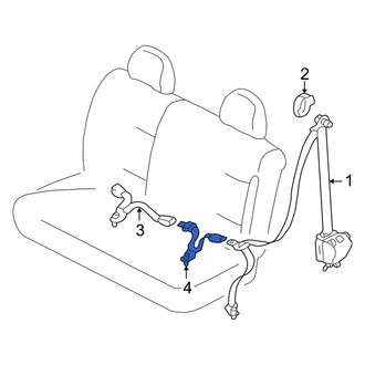 Mazda OE - Rear Left Seat Belt Receptacle