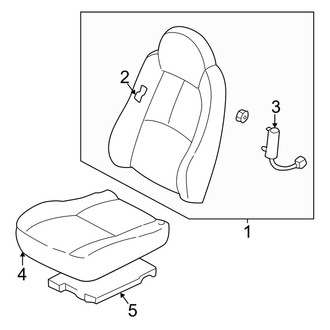 Mazda OE - Seats & Tracks - Front Seat Components (ES / LX)