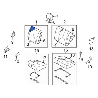 Mazda OE - Rear Right Seat Back Assembly