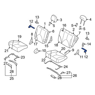 Mazda OE - Right Folding Seat Lock Striker