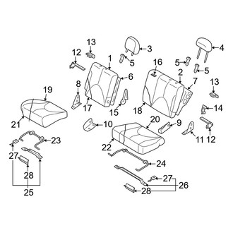 Mazda OE - Seats & Tracks - Rear Seat Components (60/40 Bench)