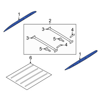 Mazda OE - Left Roof Luggage Carrier Side Rail