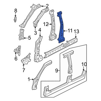 Mazda OE - Right Body B-Pillar Reinforcement