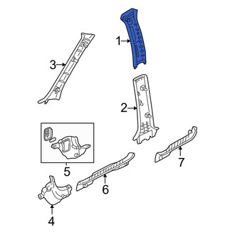Mazda OE - Right Upper Door Pillar Post Trim Set