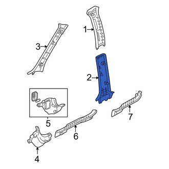 Mazda OE - Right Upper Door Pillar Post Trim Set