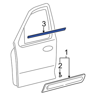 Mazda OE - Front Left Outer Door Window Belt Weatherstrip