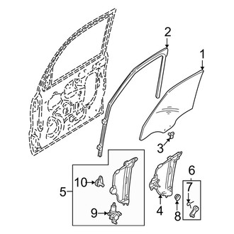 Mazda OE - Front Door - Glass & Hardware