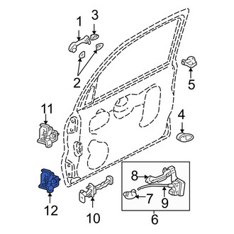 Mazda OE - Front Left Lower Door Hinge