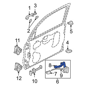 Mazda OE - Front Left Exterior Door Handle Base