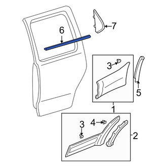 Mazda OE - Rear Right Outer Door Window Belt Weatherstrip
