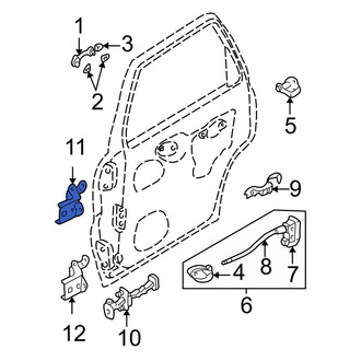 Mazda OE - Rear Left Upper Door Hinge