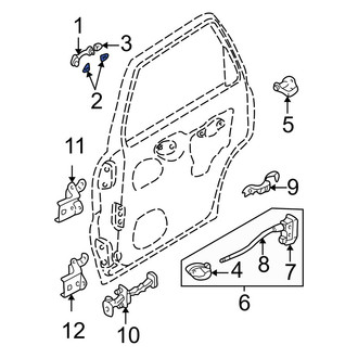 Mazda OE - Front Rearward Exterior Door Handle Pad