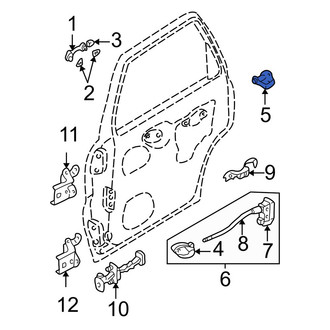 Mazda OE - Front Door Lock Striker Plate