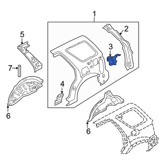Mazda OE - Right Tail Light Pocket Bracket