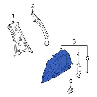 Mazda OE - Rear Left Interior Quarter Panel Trim Panel