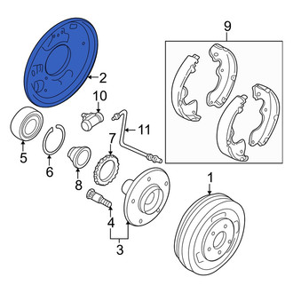 Mazda OE - Rear Left Brake Backing Plate