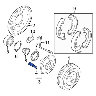 Mazda OE - Front Wheel Lug Stud