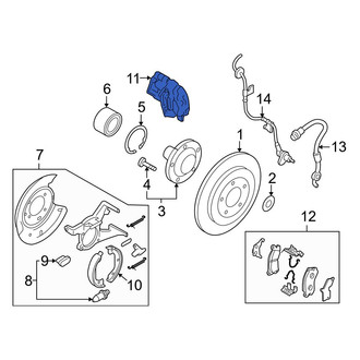 Mazda OE - Rear Right Disc Brake Caliper